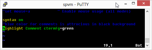 Change Default Comment Color in Vim