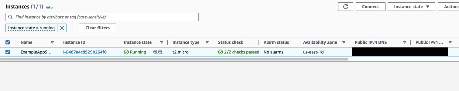 AWS EC-2 dashboard