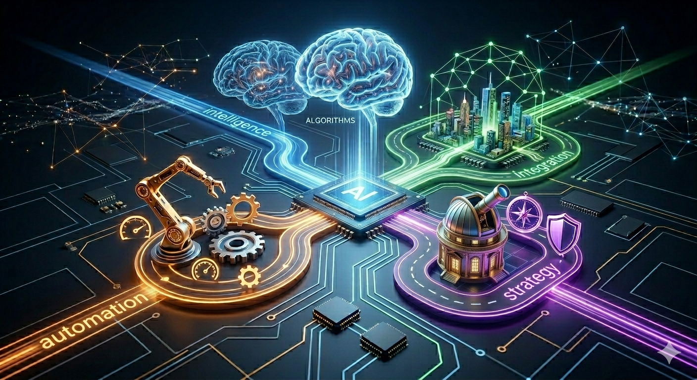 intersection of automation, integration, tech strategy, and AI