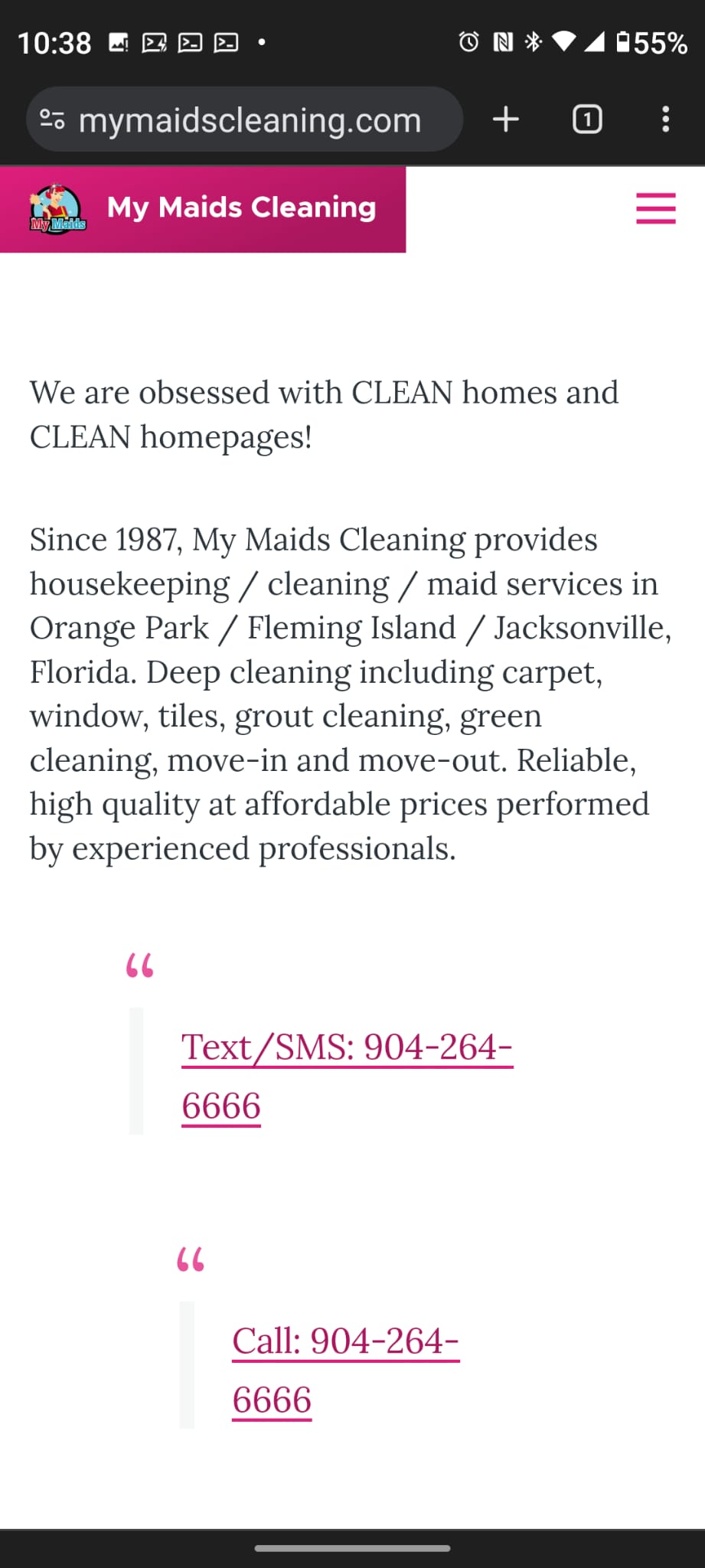 My Maids Home Services App & Portal